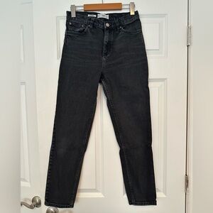 Mango black mom jeans, size 6 / 38